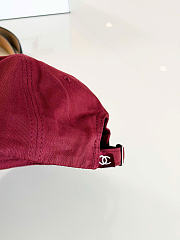 Kitlife Chanel Embroidered Baseball Cap Burgundy - 6