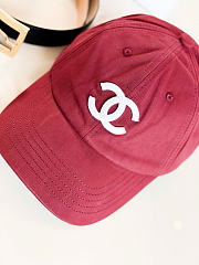 Kitlife Chanel Embroidered Baseball Cap Burgundy - 3