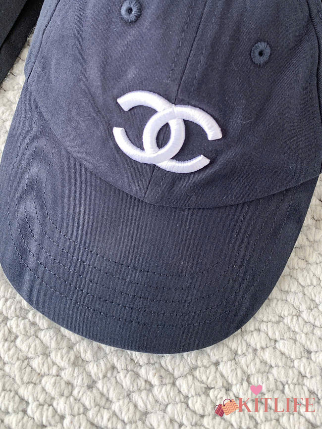 Kitlife Chanel Embroidered Baseball Cap Dark Blue - 1