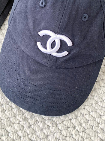 Kitlife Chanel Embroidered Baseball Cap Dark Blue