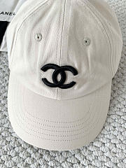 Kitlife Chanel Embroidered Baseball Cap White - 1