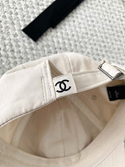 Kitlife Chanel Embroidered Baseball Cap White - 5