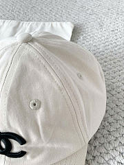 Kitlife Chanel Embroidered Baseball Cap White - 3