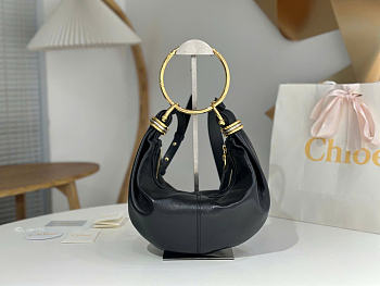 Kitlife Chloe Bracelet Bag Mini in Black Calfskin W765-7 32x14x10cm
