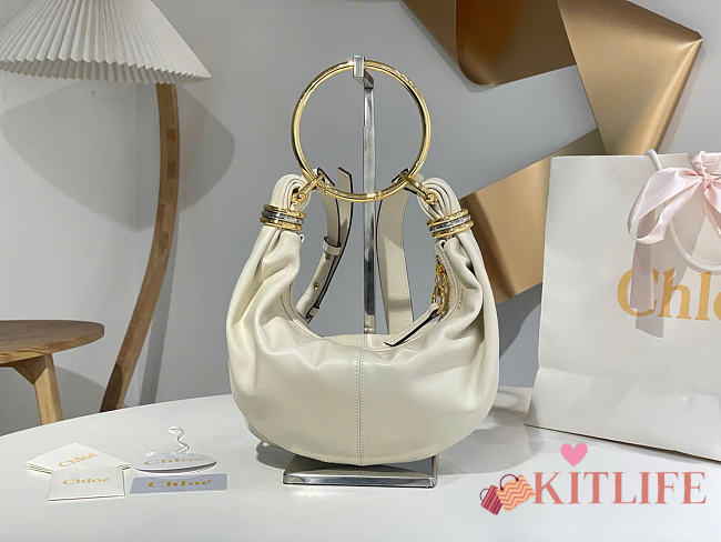 Kitlife Chloe Bracelet Bag Mini in Cream Calfskin W765-7 32x14x10cm - 1