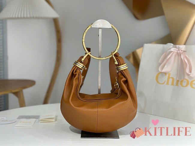 Kitlife Chloe Bracelet Bag Mini in Brown Calfskin W765-7 32x14x10cm - 1