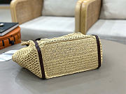 Kitlife Chloe Large Iconic Double Carry Bag In Raffia 28x29x15cm - 6