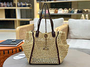 Kitlife Chloe Large Iconic Double Carry Bag In Raffia 28x29x15cm - 5