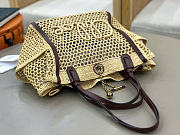 Kitlife Chloe Large Iconic Double Carry Bag In Raffia 28x29x15cm - 4