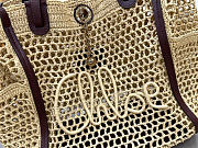 Kitlife Chloe Large Iconic Double Carry Bag In Raffia 28x29x15cm - 2