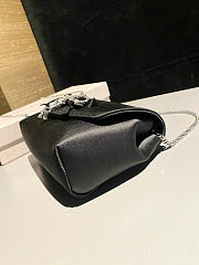 Kitlife Jimmy Choo Black Satin Mini Bag with Crystal Bow 19x12x7cm - 2