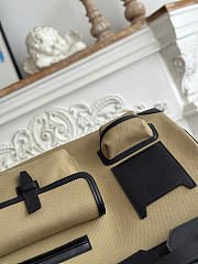 Kitlife Hermes Birkin Cargo HAC 40cm Black Swift Leather & Tan Canvas Patchwork Bag - 4