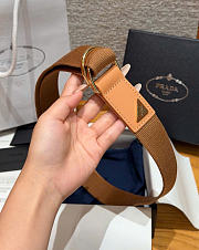Kitlife Prada Woven Re-Nylon Belt In Brown 35mm  - 4