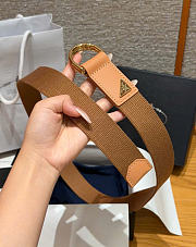 Kitlife Prada Woven Re-Nylon Belt In Brown 35mm  - 3