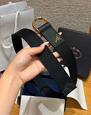 Kitlife Prada Woven Re-Nylon Belt In Black 35mm - 6