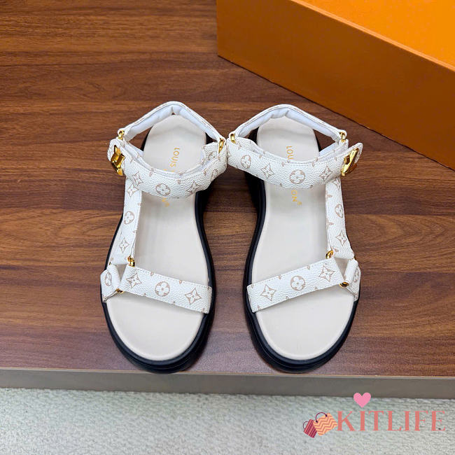 Kitlife Louis Vuitton Nevada Comfort Sandal Dune Beige  - 1