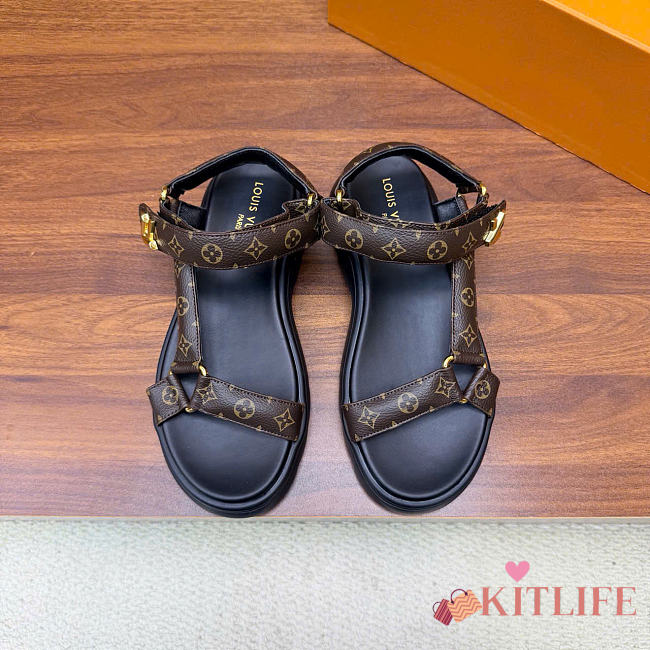 Kitlife Louis Vuitton Nevada Comfort Sandal Cacao Brown - 1