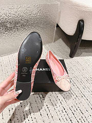 Kitlife Chanel Ballet Flats Shoes Pink Lambskin & Tweed - 4