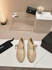 Kitlife Chanel Mary Janes Lambskin Beige Shoes - 1