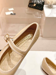 Kitlife Chanel Mary Janes Lambskin Beige Shoes - 5