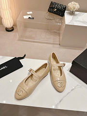 Kitlife Chanel Mary Janes Lambskin Beige Shoes - 2