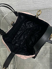 Kitlife Dior Small Toujours Reversible Handbag Pink & Black 23x15x15cm - 5