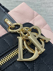 Kitlife Dior Small Toujours Reversible Handbag Pink & Black 23x15x15cm - 4