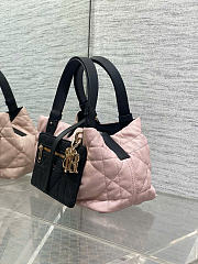 Kitlife Dior Small Toujours Reversible Handbag Pink & Black 23x15x15cm - 3