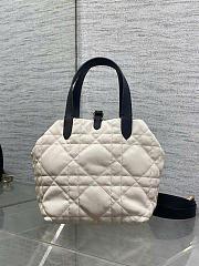 Kitlife Dior Small Toujours Reversible Handbag White & Black 23x15x15cm  - 3