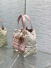 Kitlife Dior Small Toujours Reversible Handbag White & Pink 23x15x15cm  - 6