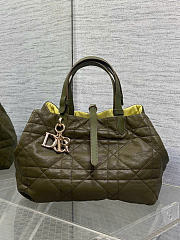 Kitlife Dior Medium Toujours Reversible Handbag Yellow & Green 28.5x19x21cm - 2
