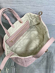 Kitlife Dior Medium Toujours Reversible Handbag White & Pink 28.5x19x21cm - 6
