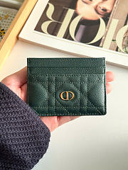 Kitlife Dior Caro Card Holder Dark Green 10.5x7.5cm - 1