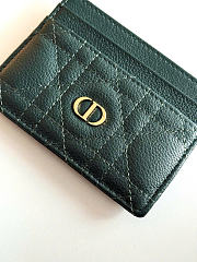 Kitlife Dior Caro Card Holder Dark Green 10.5x7.5cm - 2