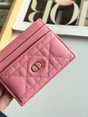 Kitlife Dior Caro Card Holder Pink 10.5x7.5cm - 5