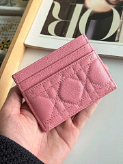 Kitlife Dior Caro Card Holder Pink 10.5x7.5cm - 4