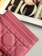 Kitlife Dior Caro Card Holder Pink 10.5x7.5cm - 3