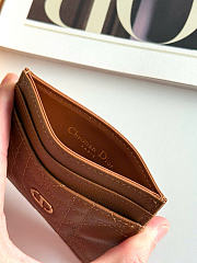 Kitlife Dior Caro Card Holder Brown 10.5x7.5cm - 5