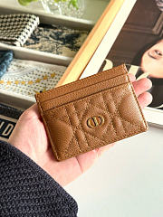 Kitlife Dior Caro Card Holder Brown 10.5x7.5cm - 4