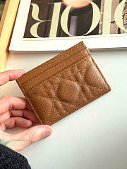 Kitlife Dior Caro Card Holder Brown 10.5x7.5cm - 3