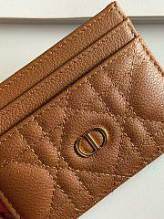 Kitlife Dior Caro Card Holder Brown 10.5x7.5cm - 2