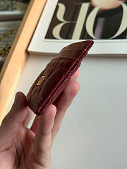 Kitlife Dior Caro Card Holder Burgundy 10.5x7.5cm - 6