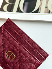 Kitlife Dior Caro Card Holder Burgundy 10.5x7.5cm - 4