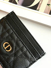 Kitlife Dior Caro Card Holder Black 10.5x7.5cm - 3