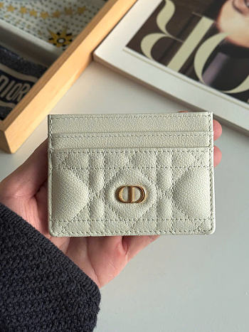 Kitlife Dior Caro Card Holder White 10.5x7.5cm