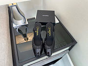 Kitlife Chanel Black Calfskin Quilted Cap Toe CC Slingback Pumps 65mm - 1