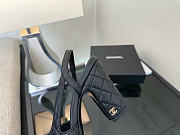 Kitlife Chanel Black Calfskin Quilted Cap Toe CC Slingback Pumps 65mm - 3