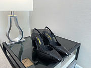 Kitlife Chanel Black Calfskin Quilted Cap Toe CC Slingback Pumps 65mm - 6