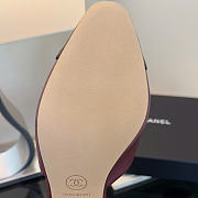 Kitlife Chanel Burgundy Calfskin Cap Toe CC Slingback Pumps 65mm - 3
