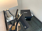 Kitlife Chanel Black Calfskin Cap Toe CC Slingback Pumps 65mm - 4